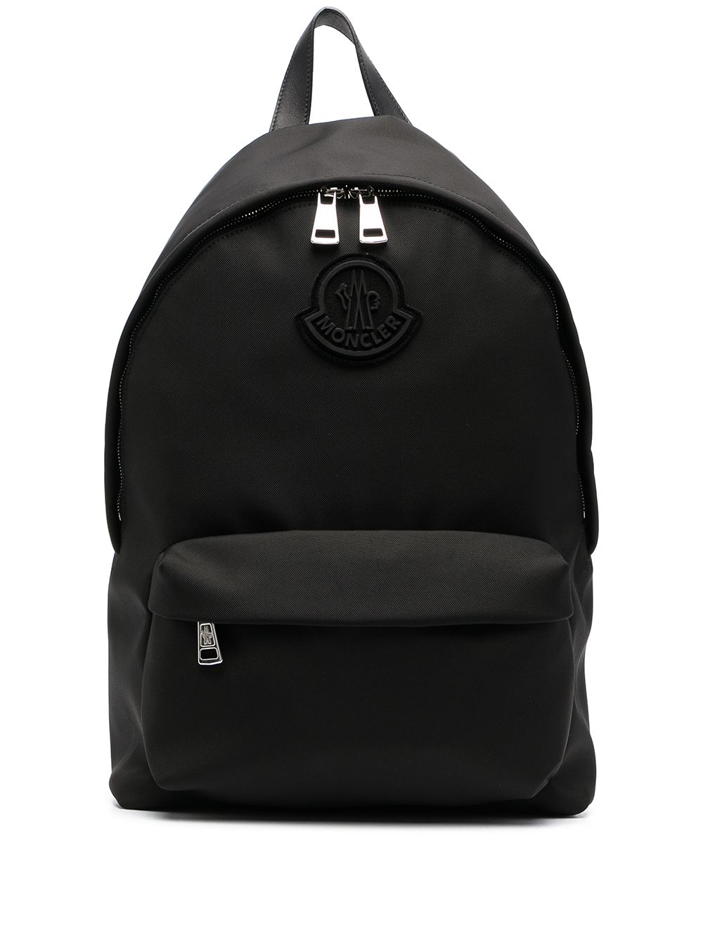 Moncler Logo Patch Backpack Black - MAISONDEFASHION.COM