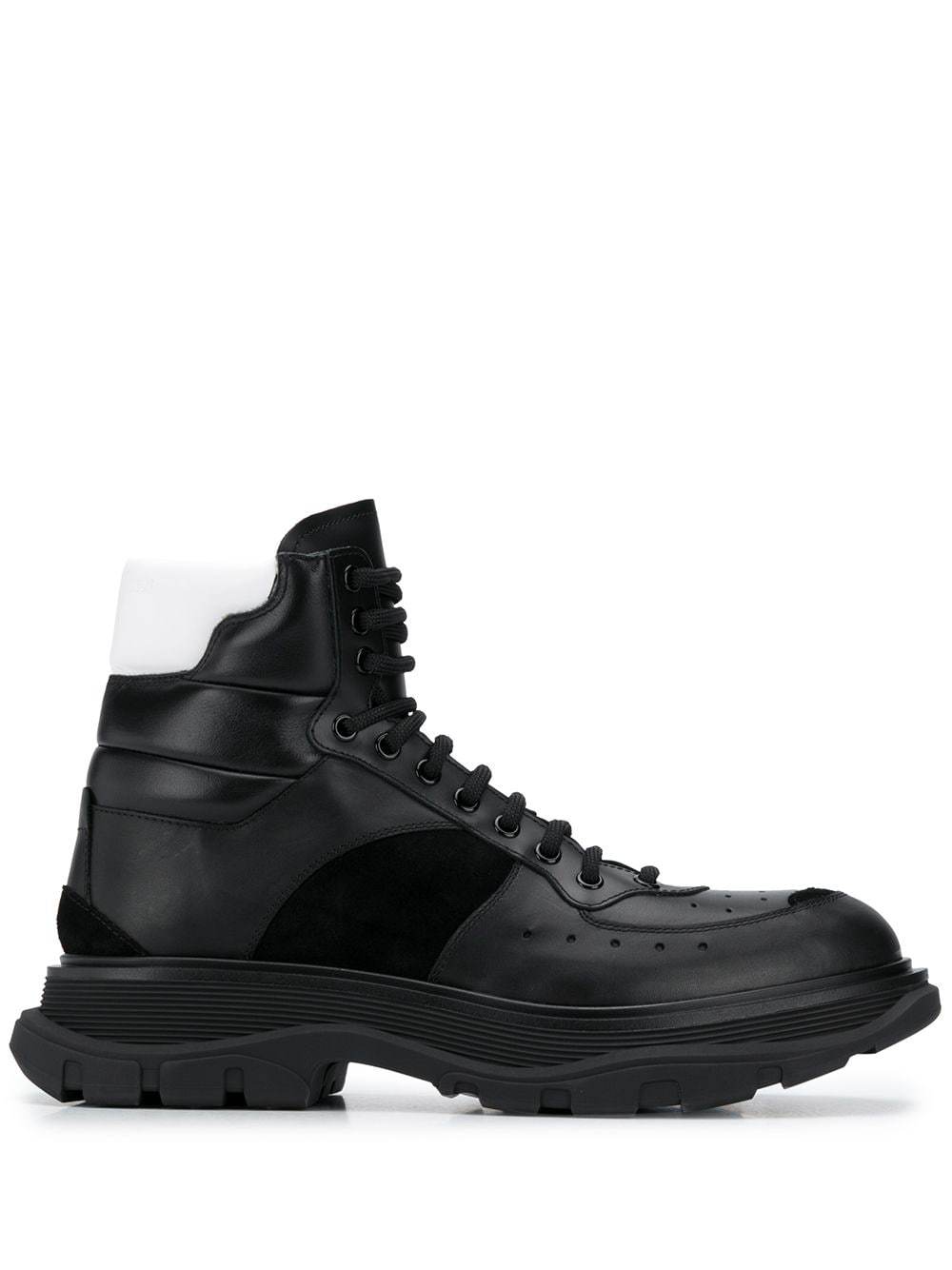 Alexander McQueen Lace Up High Top Sneakers Black - Maison De Fashion 