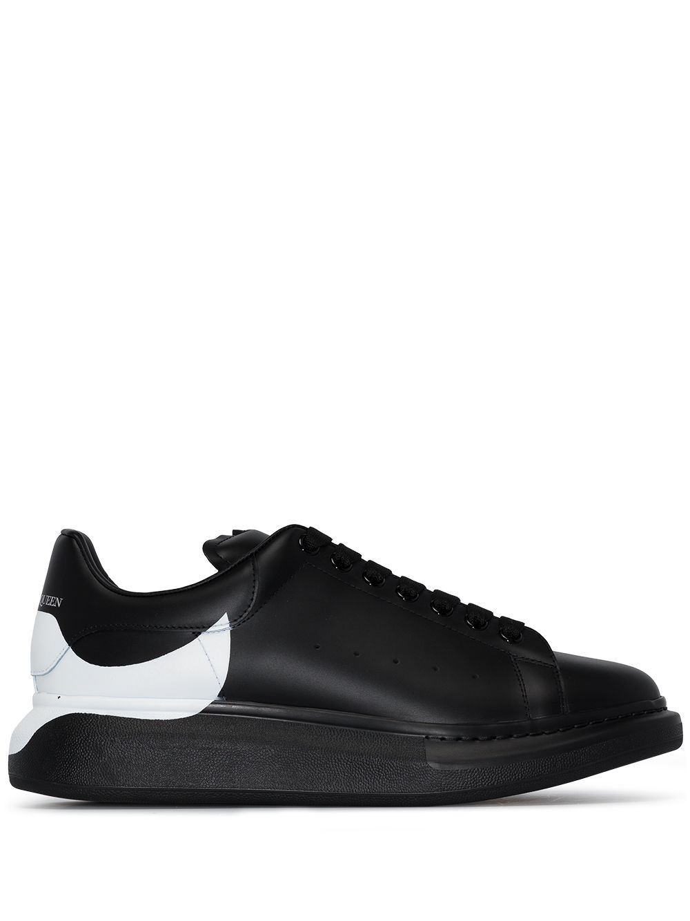 ALEXANDER MCQUEEN Oversized lace-up sneakers Black/White - MAISONDEFASHION.COM