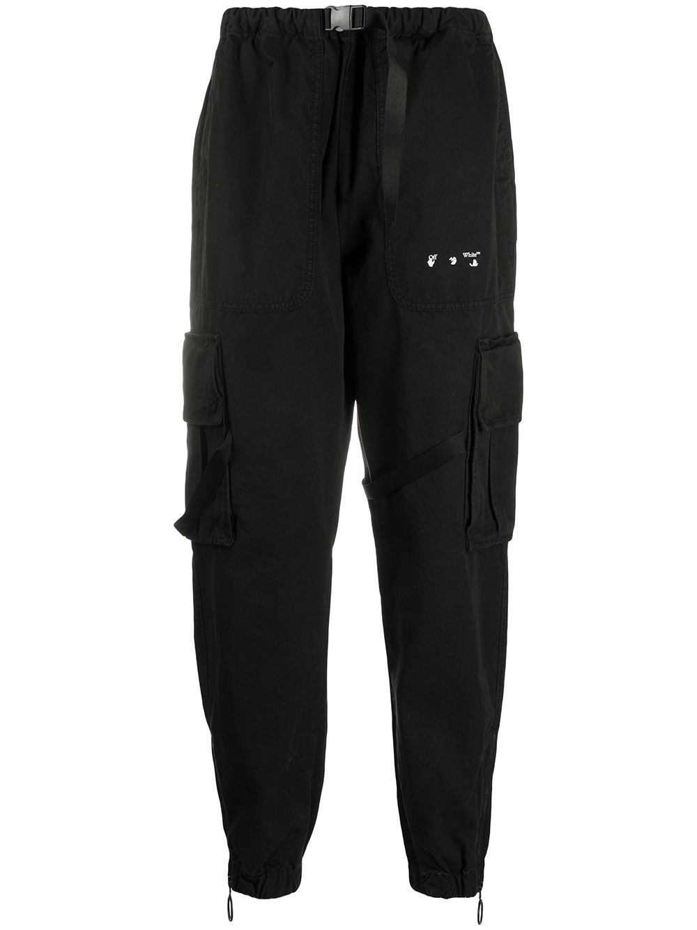 OFF-WHITE Logo Cotton Cargo Pant Black - Maison De Fashion 