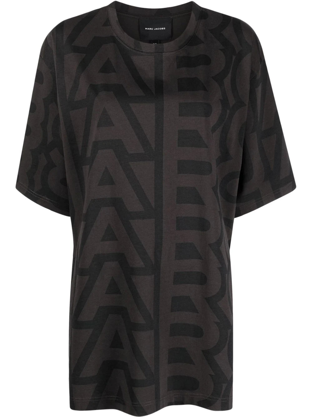 MARC JACOBS WOMEN Monogram Big T-Shirt Black/Charcoal - MAISONDEFASHION.COM