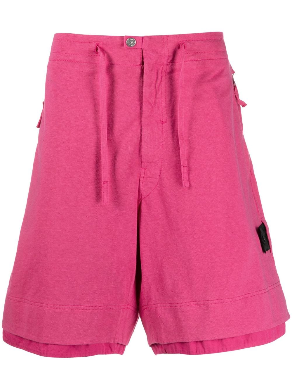 STONE ISLAND SHADOW PROJECT  Speckled-cotton bermuda shorts Pink - MAISONDEFASHION.COM