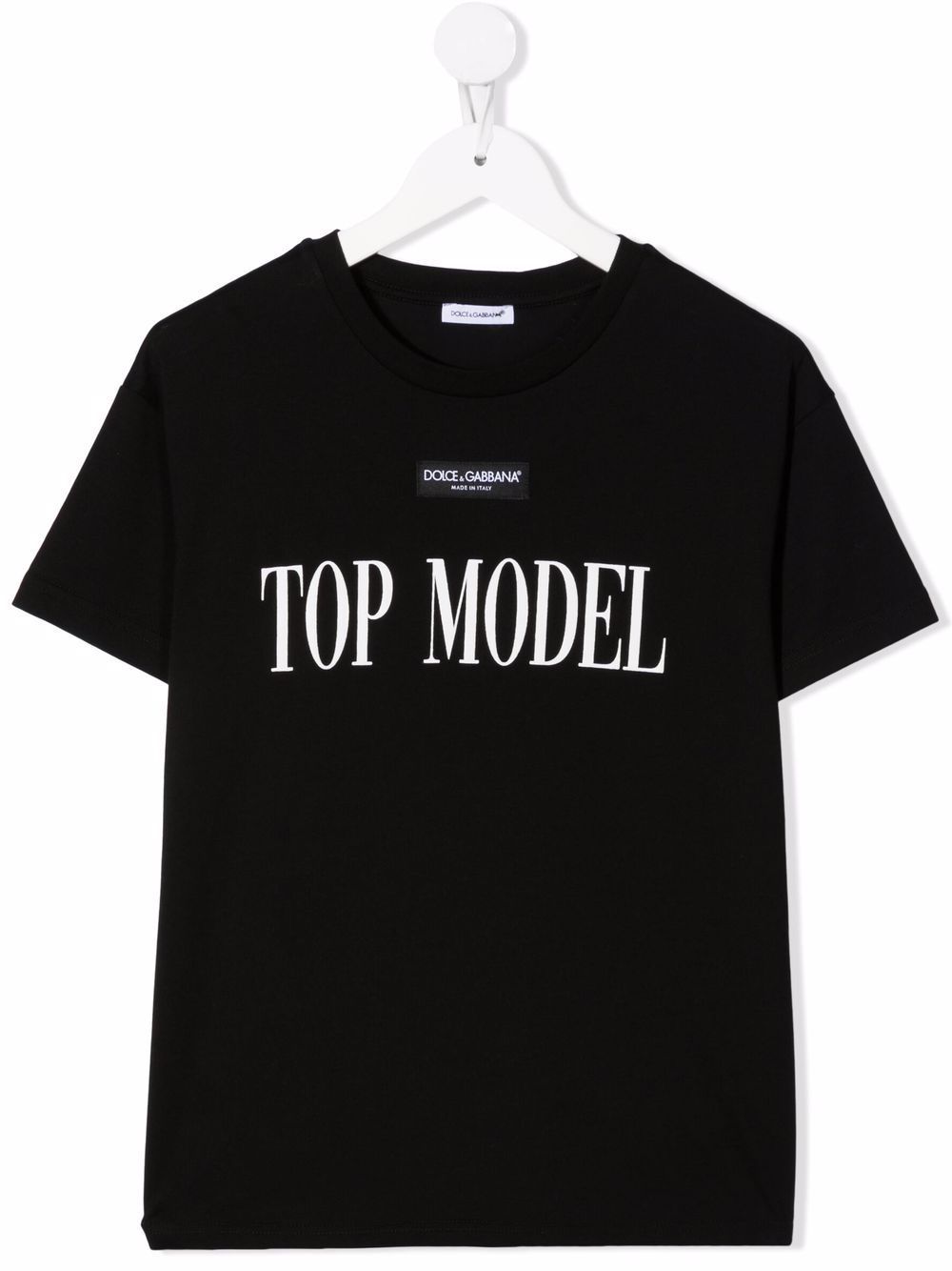 DOLCE & GABBANA KIDS Top Model T-shirt Black - MAISONDEFASHION.COM