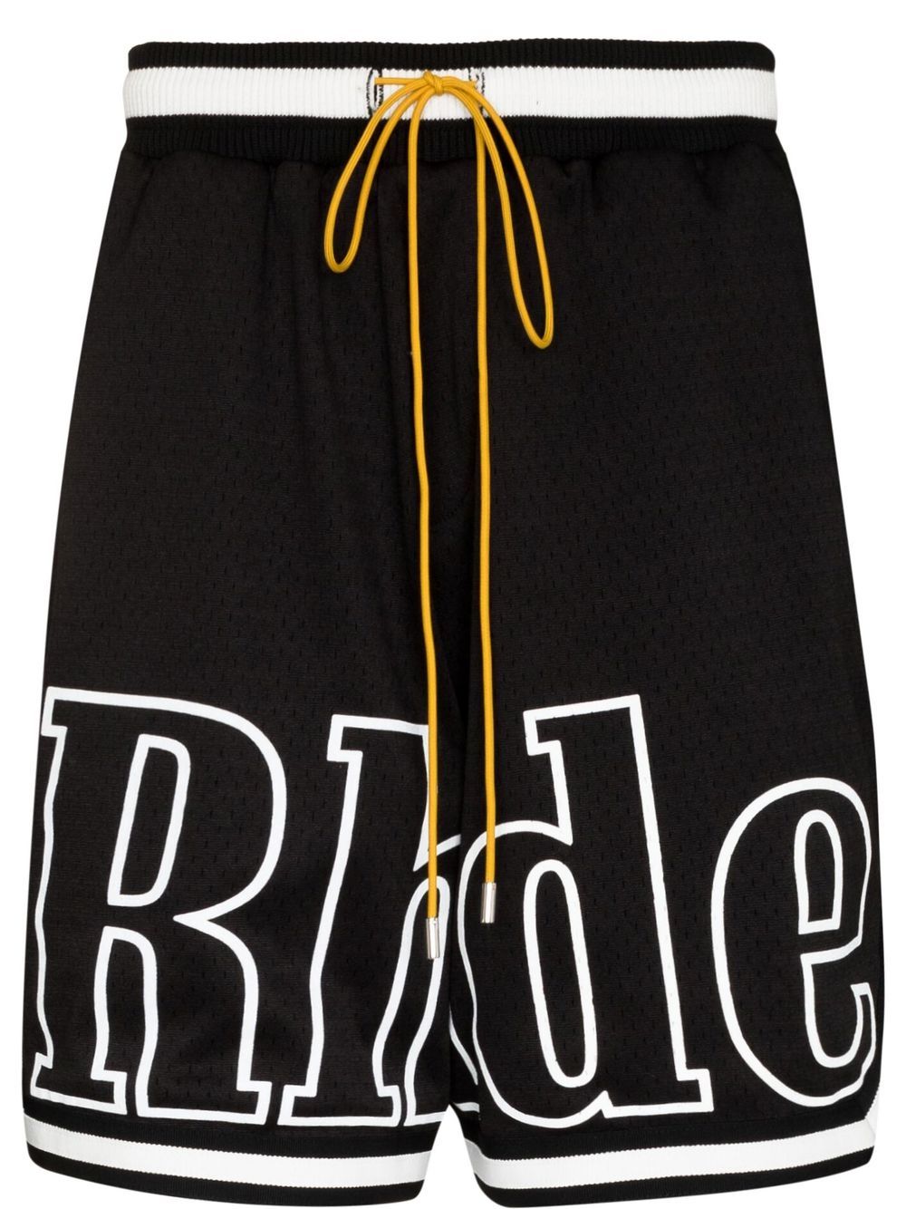 RHUDE Court deck shorts Black - MAISONDEFASHION.COM