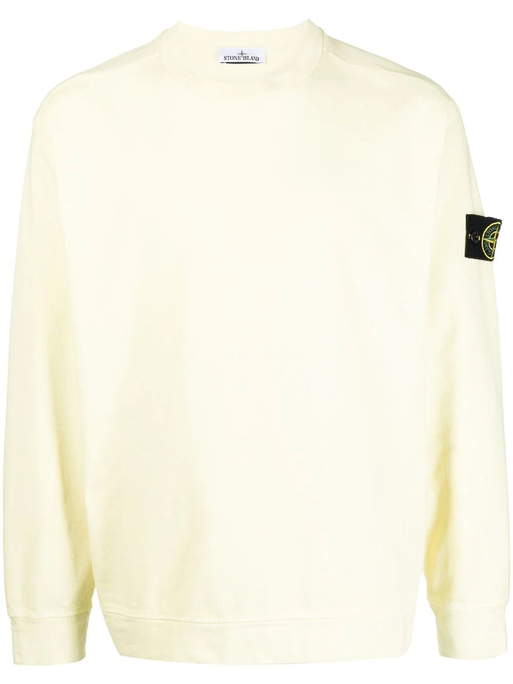 STONE ISLAND Compass-patch cotton sweatshirt Yellow - MAISONDEFASHION.COM
