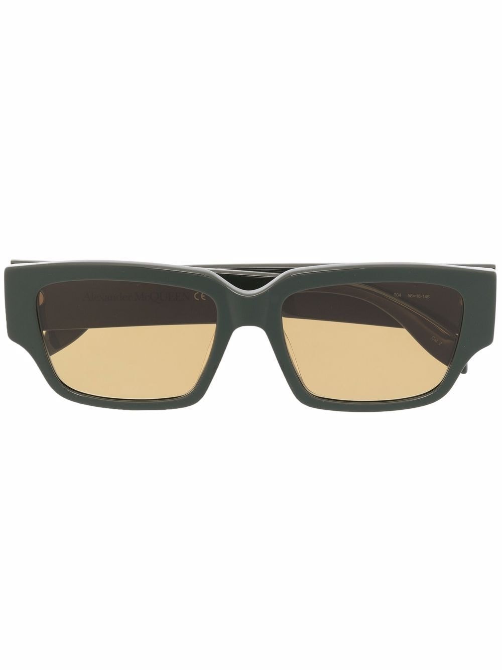ALEXANDER MCQUEEN Logo Sunglasses Green - MAISONDEFASHION.COM