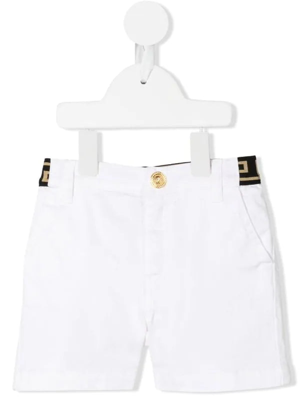 VERSACE KIDS Baby Shorts White - MAISONDEFASHION.COM