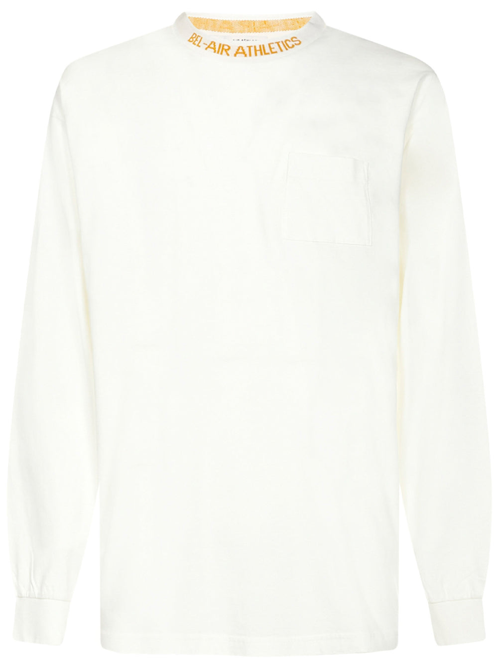 BEL-AIR ATHLETICS Academy Crest Long Sleeve T-Shirt White - MAISONDEFASHION.COM
