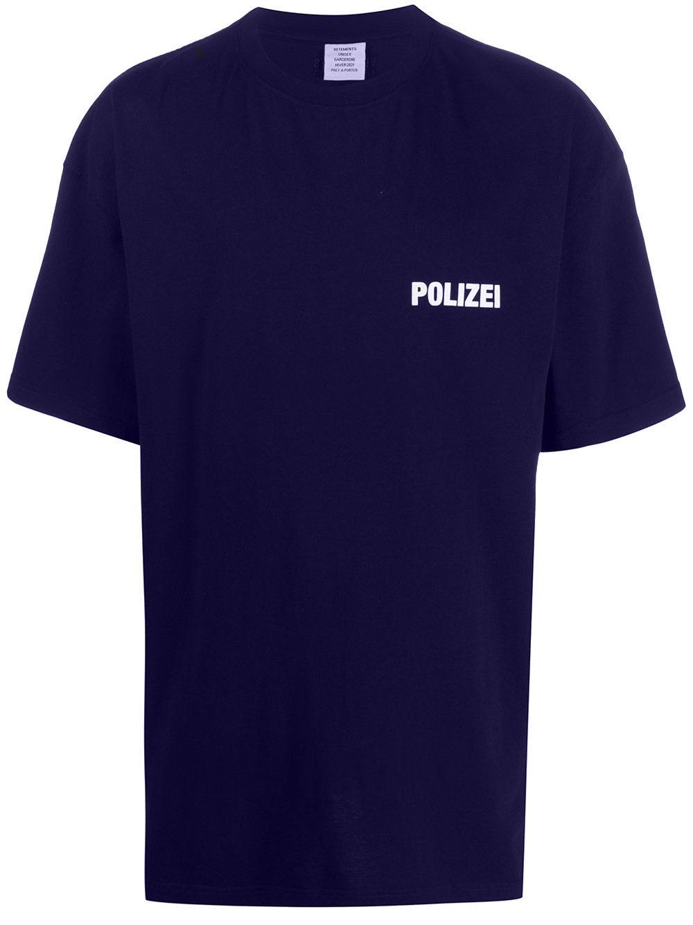 VETEMENTS Polizei T-Shirt Navy - Maison De Fashion 