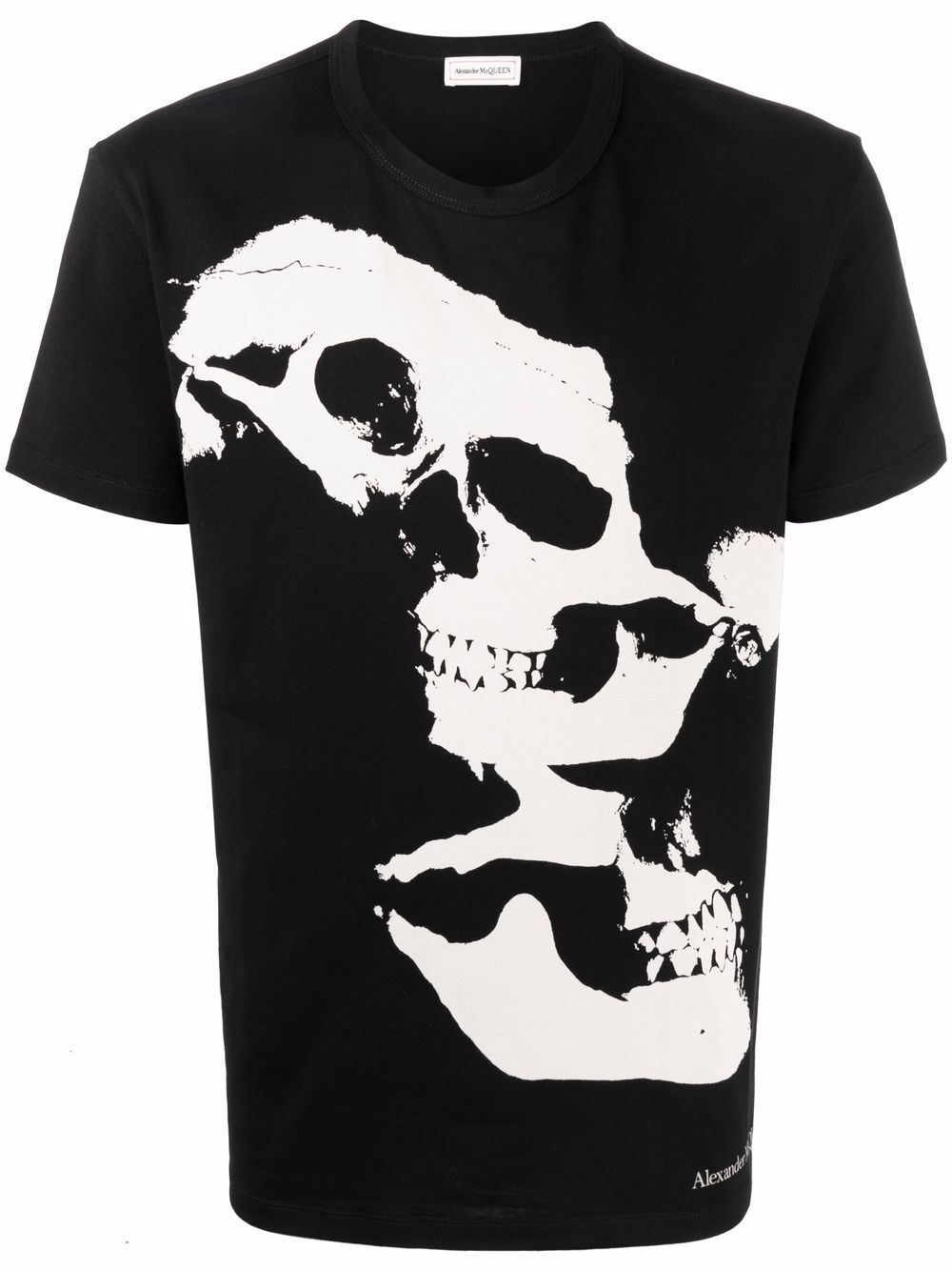 ALEXANDER MCQUEEN Skull Print T-Shirt Black - MAISONDEFASHION.COM