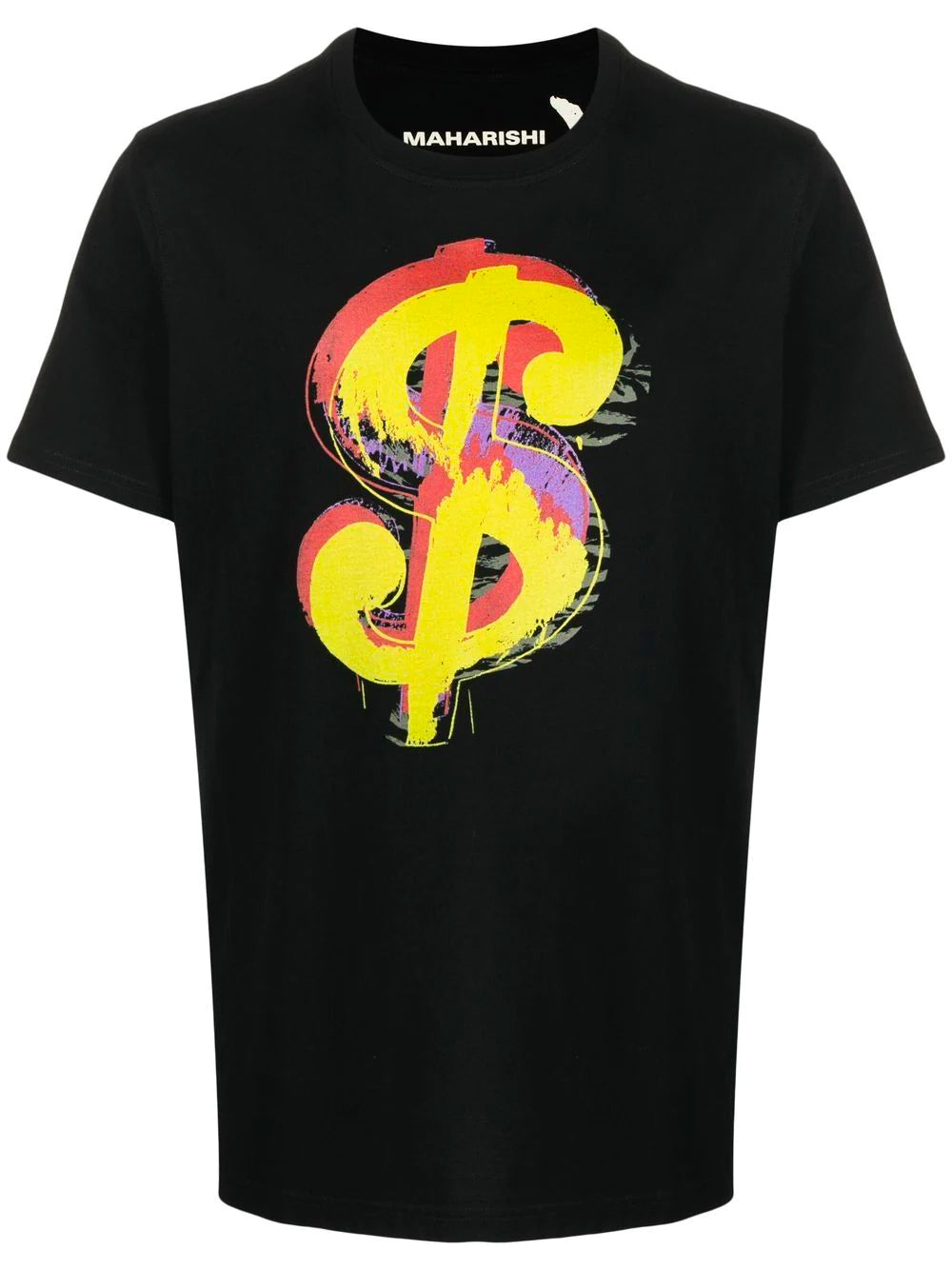 MAHARISHI Maha Warhol Dollar Sign T-Shirt Black - MAISONDEFASHION.COM