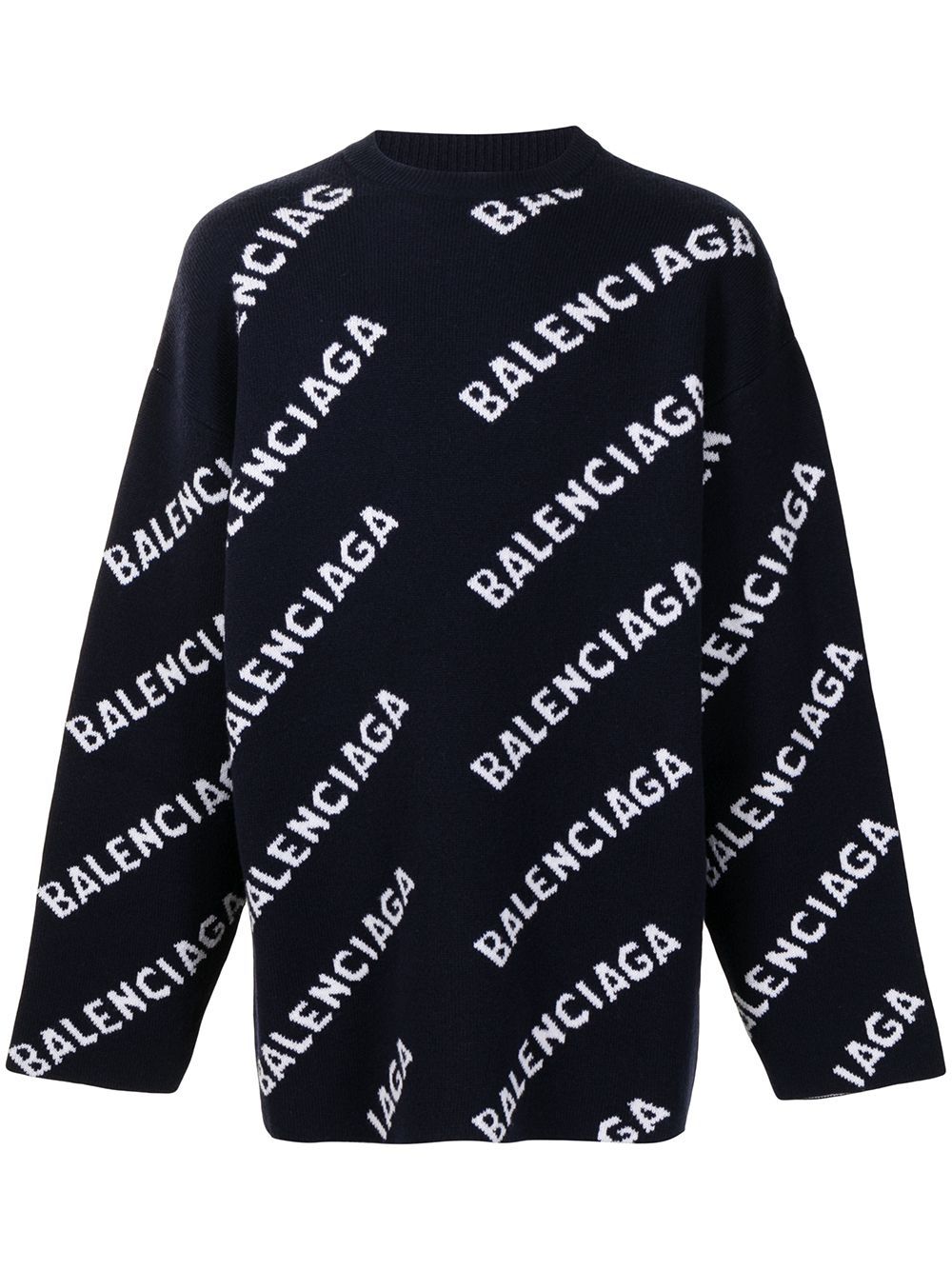 Balenciaga navy sweatshirt best sale