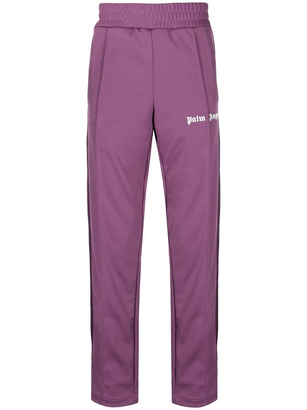PALM ANGELS College Track Pants Purple - MAISONDEFASHION.COM