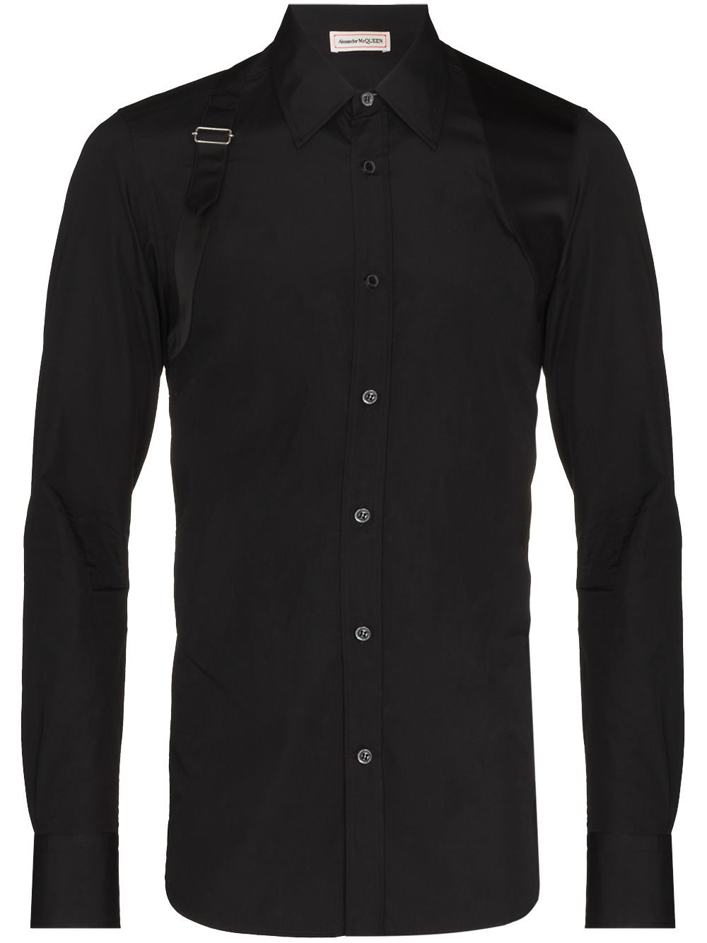 ALEXANDER MCQUEEN Harness Detail Shirt Black - MAISONDEFASHION.COM