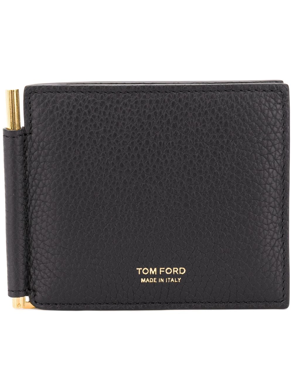 TOM FORD Logo Money Clip Wallet Black - MAISONDEFASHION.COM