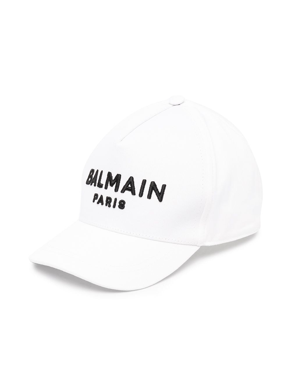 BALMAIN KIDS Logo embroidered baseball cap White - MAISONDEFASHION.COM