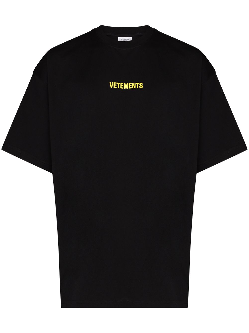 VETEMENTS Logo T-Shirt Black - MAISONDEFASHION.COM