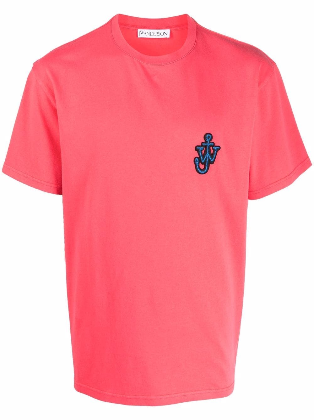 JW ANDERSON Anchor patch cotton T-shirt Pink - MAISONDEFASHION.COM