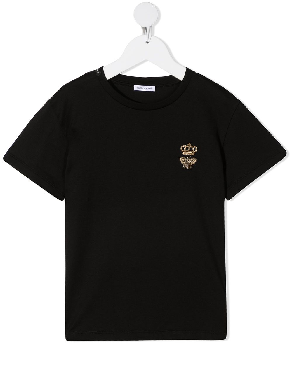 DOLCE & GABBANA KIDS Logo print short-sleeved T-shirt Black - MAISONDEFASHION.COM