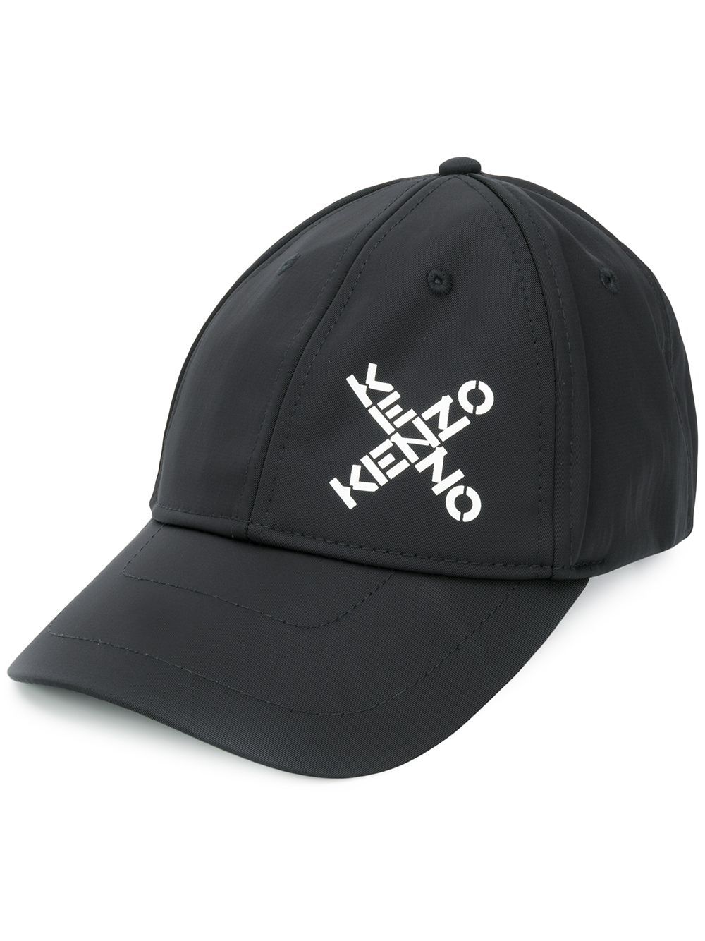 KENZO Cross Logo Cap Black - MAISONDEFASHION.COM