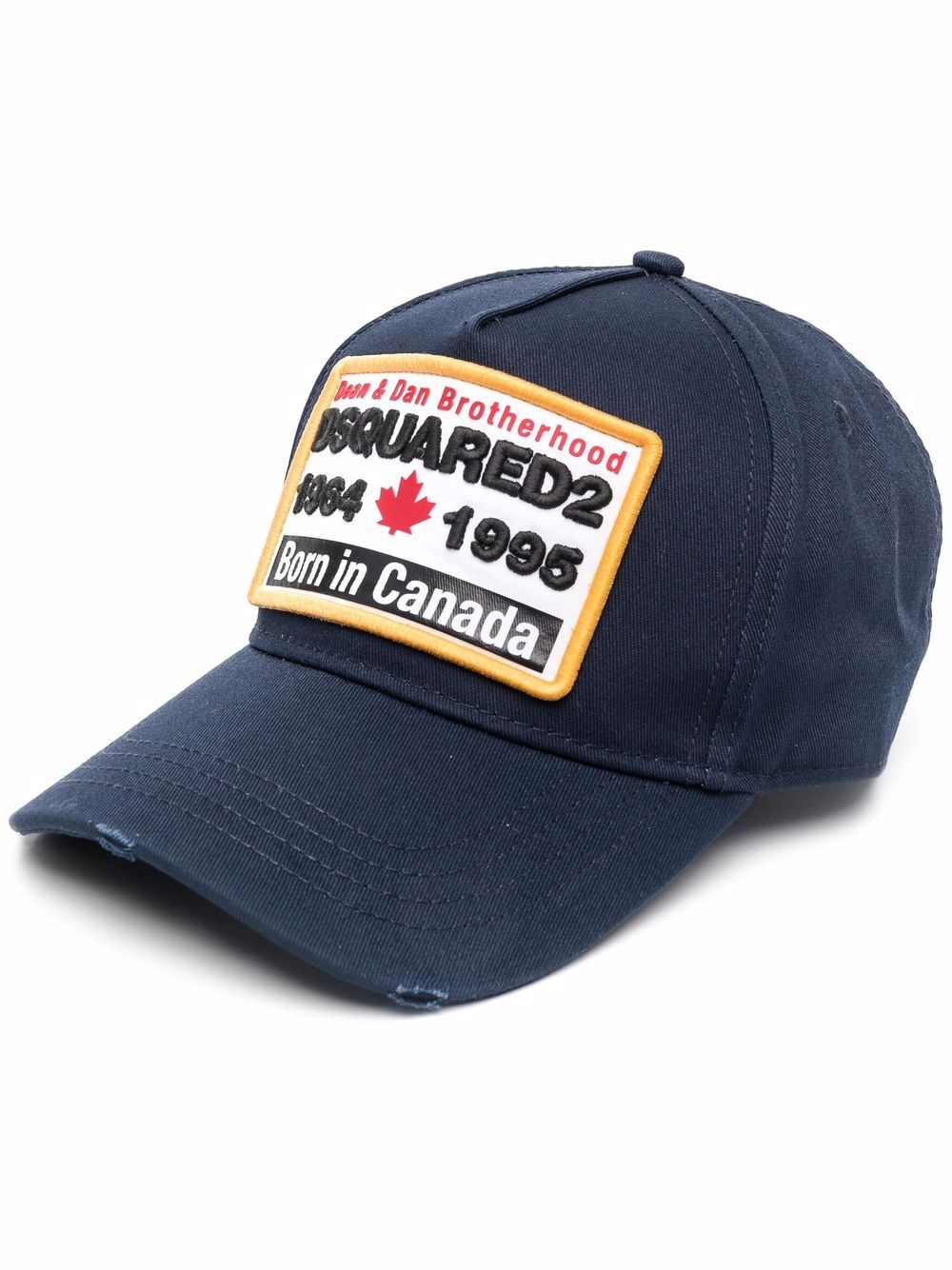 DSQUARED2 Logo Patch Baseball Cap Navy - MAISONDEFASHION.COM