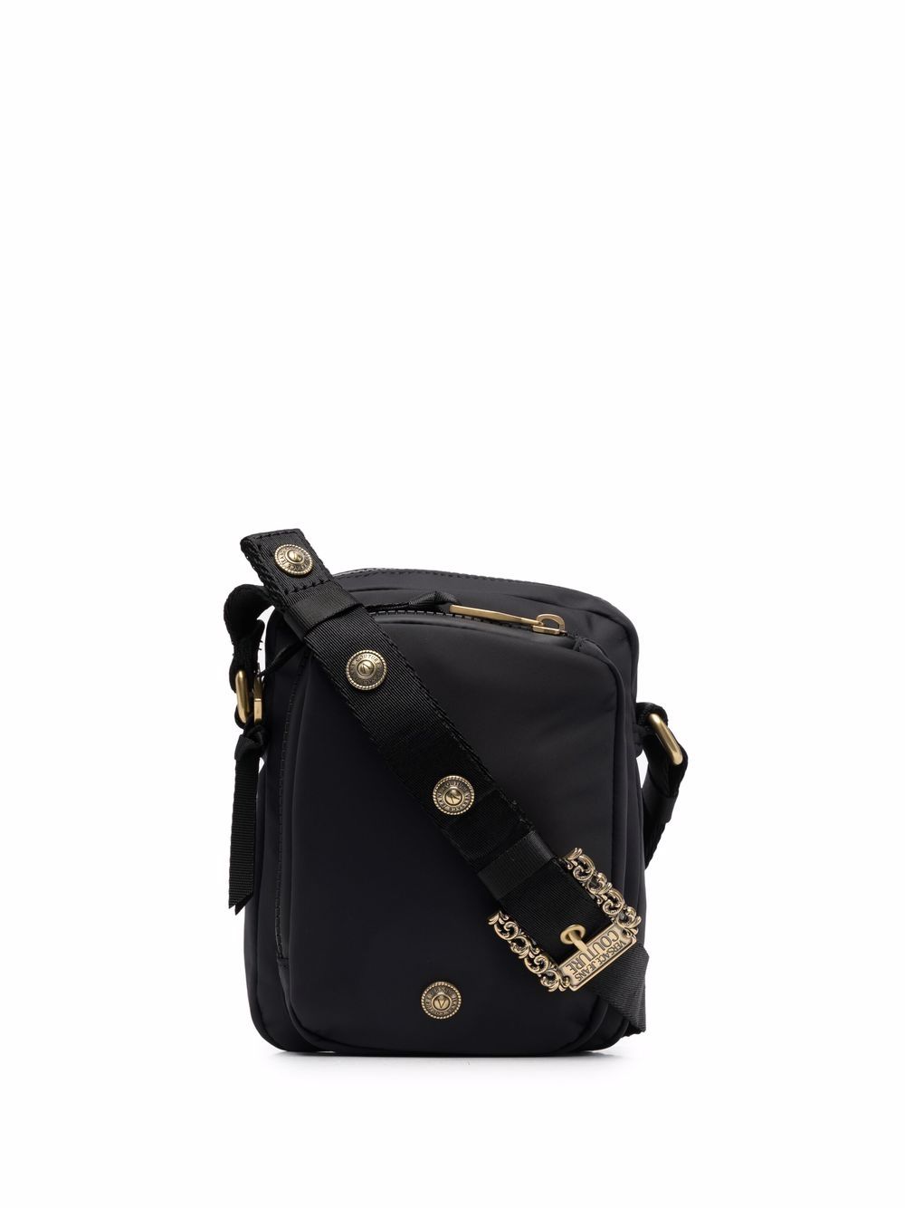 VERSACE JEANS COUTURE Embellished Messenger Bag Black - MAISONDEFASHION.COM