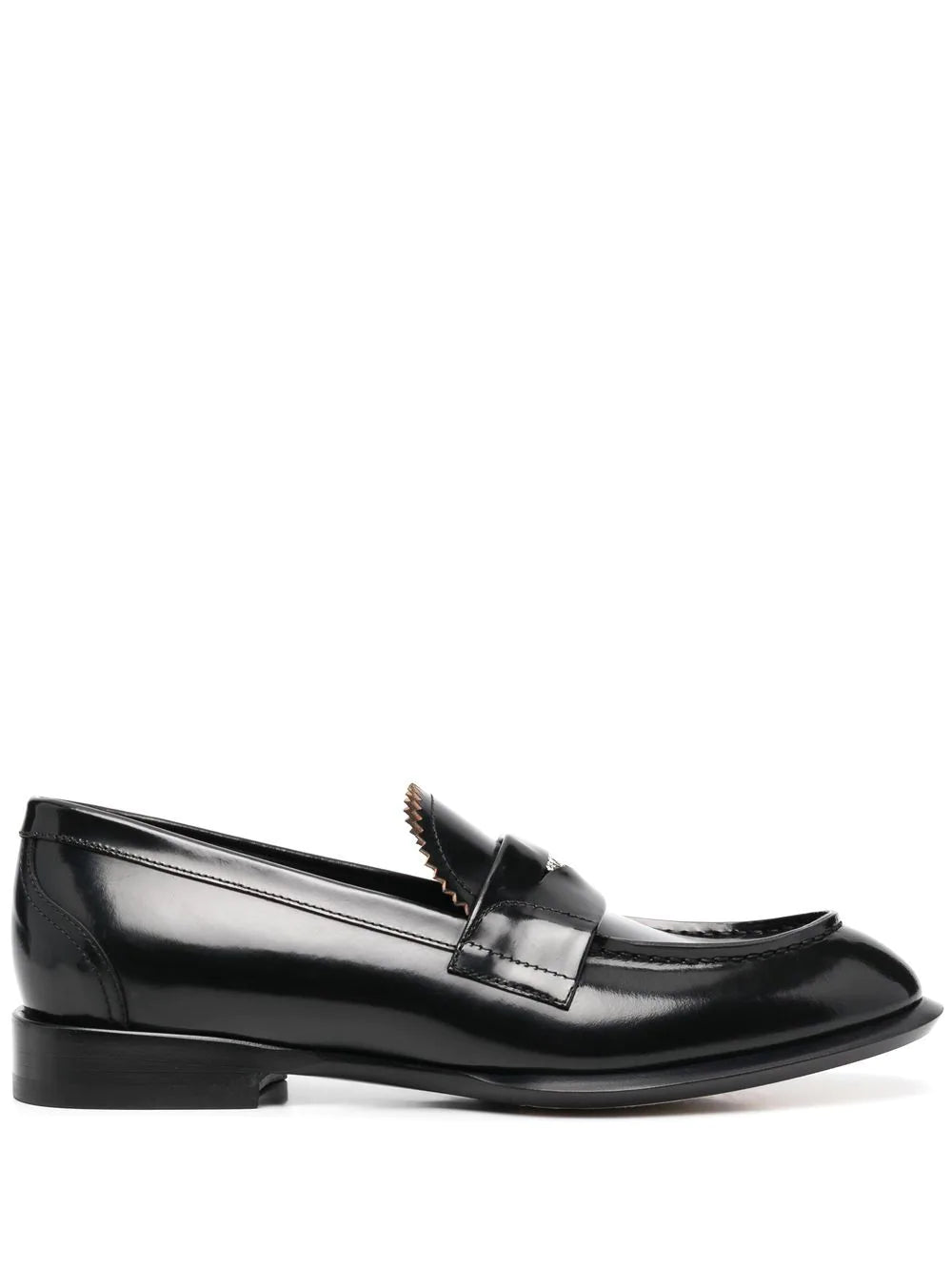 Alexander McQueen Coin Embellished Loafers Black - MAISONDEFASHION.COM