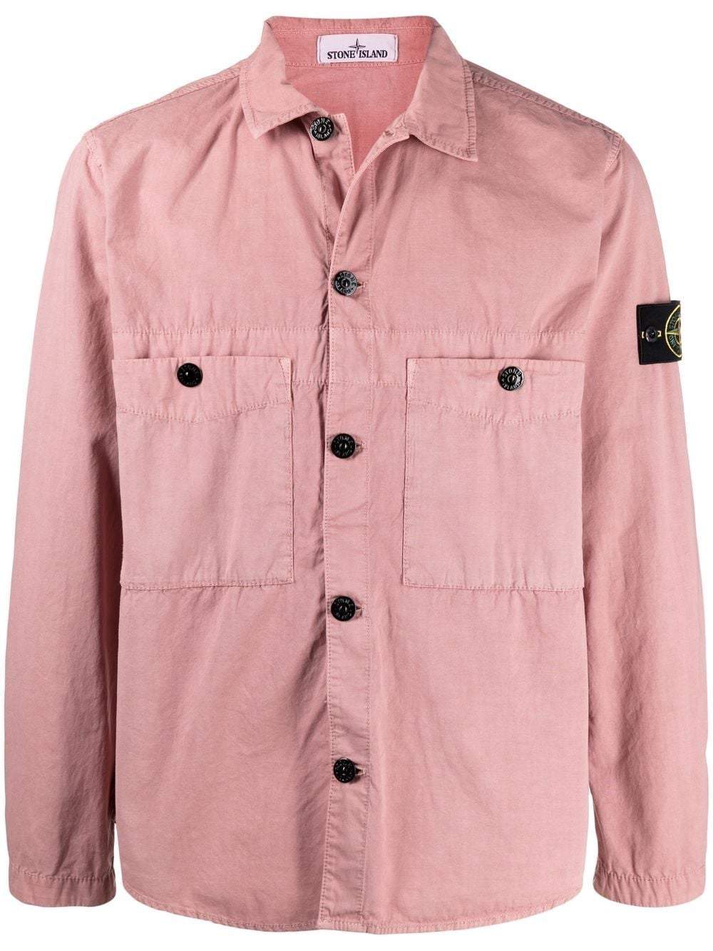 STONE ISLAND Overshirt Pink - MAISONDEFASHION.COM