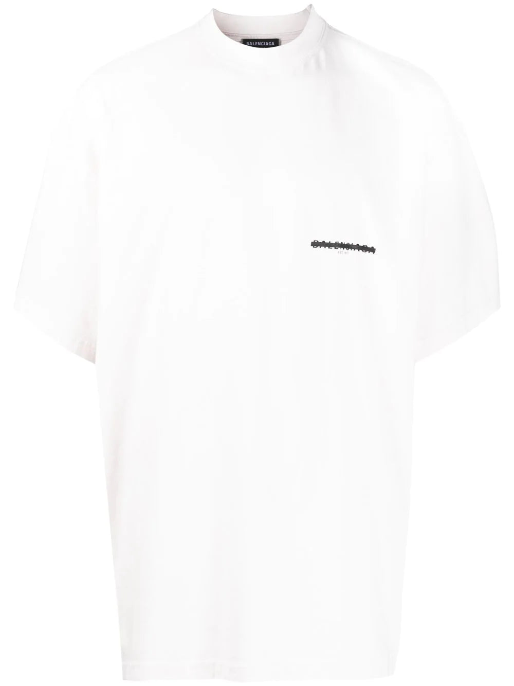 BALENCIAGA Strike 1917 Oversized T-Shirt White/Black - MAISONDEFASHION.COM