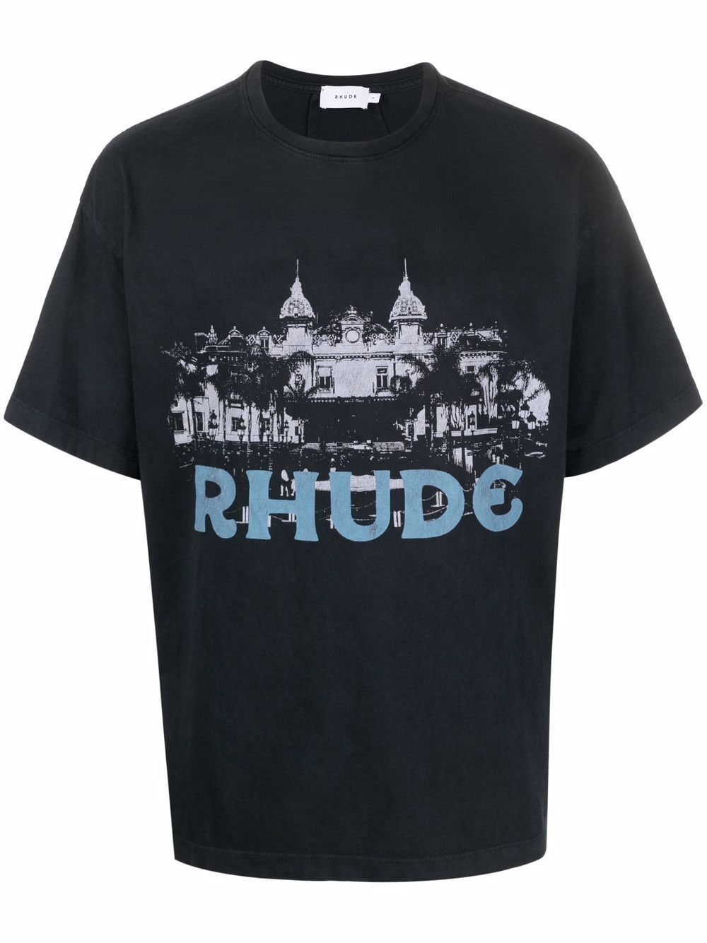 RHUDE Casino T-Shirt Black - MAISONDEFASHION.COM