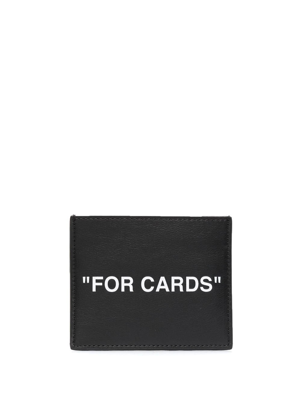 OFF WHITE Quote Card Case Black/White - MAISONDEFASHION.COM