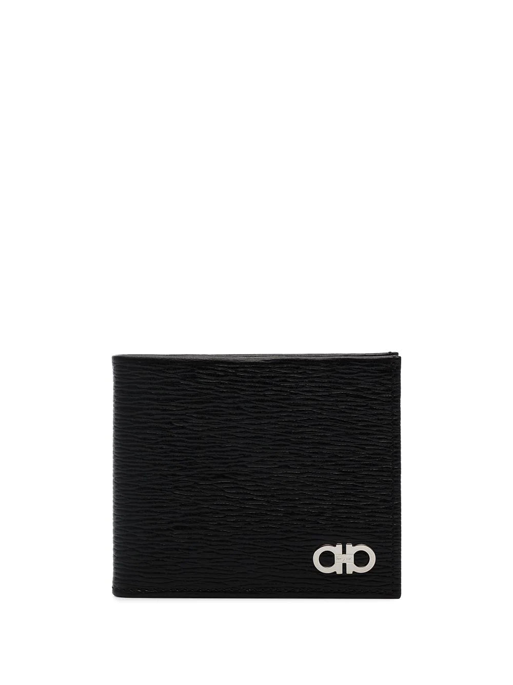 SALVATORE FERRAGAMO Gancini Grain Wallet Black - MAISONDEFASHION.COM