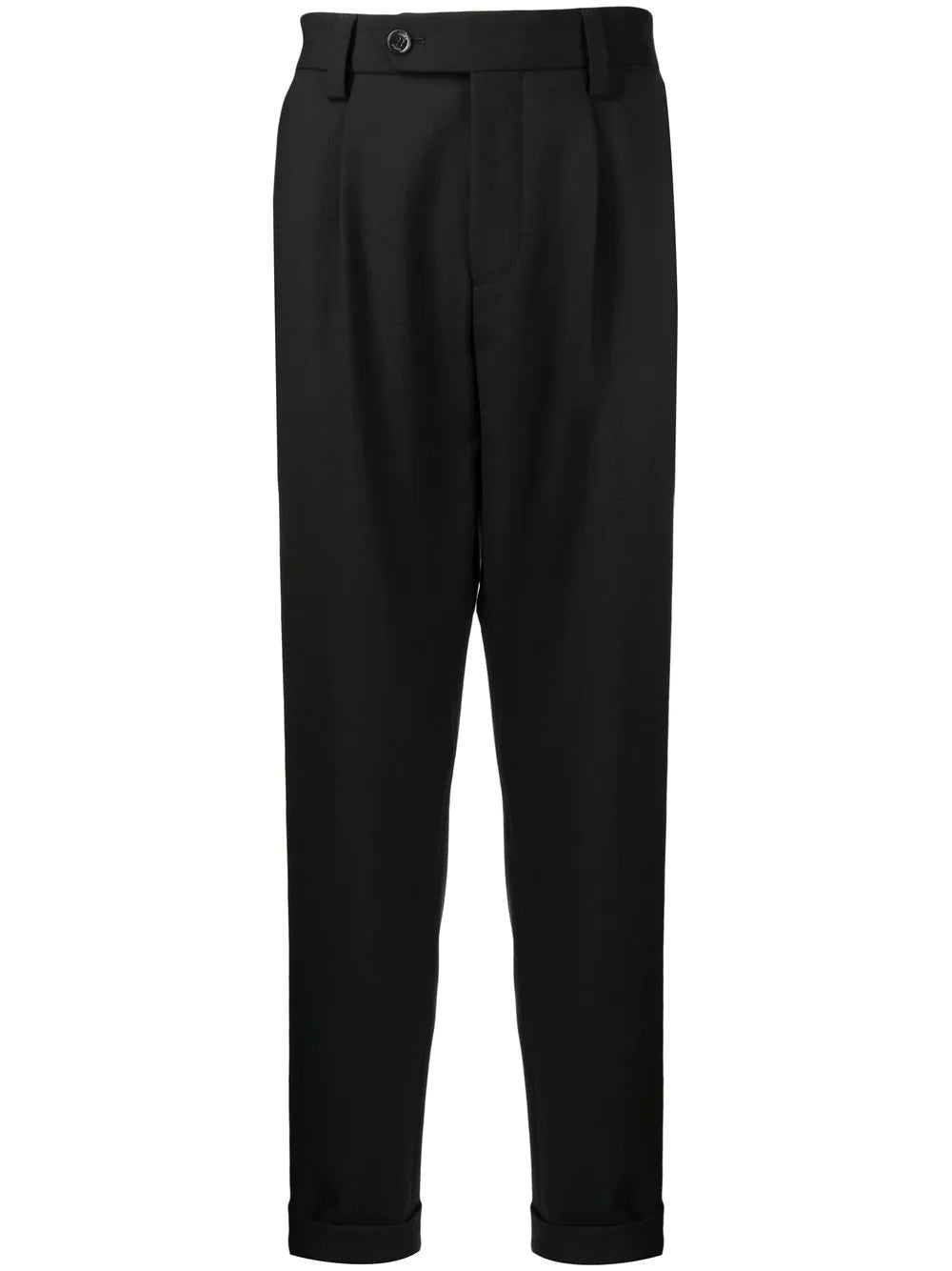 BOSS Cropped slim-cut trousers Black - MAISONDEFASHION.COM