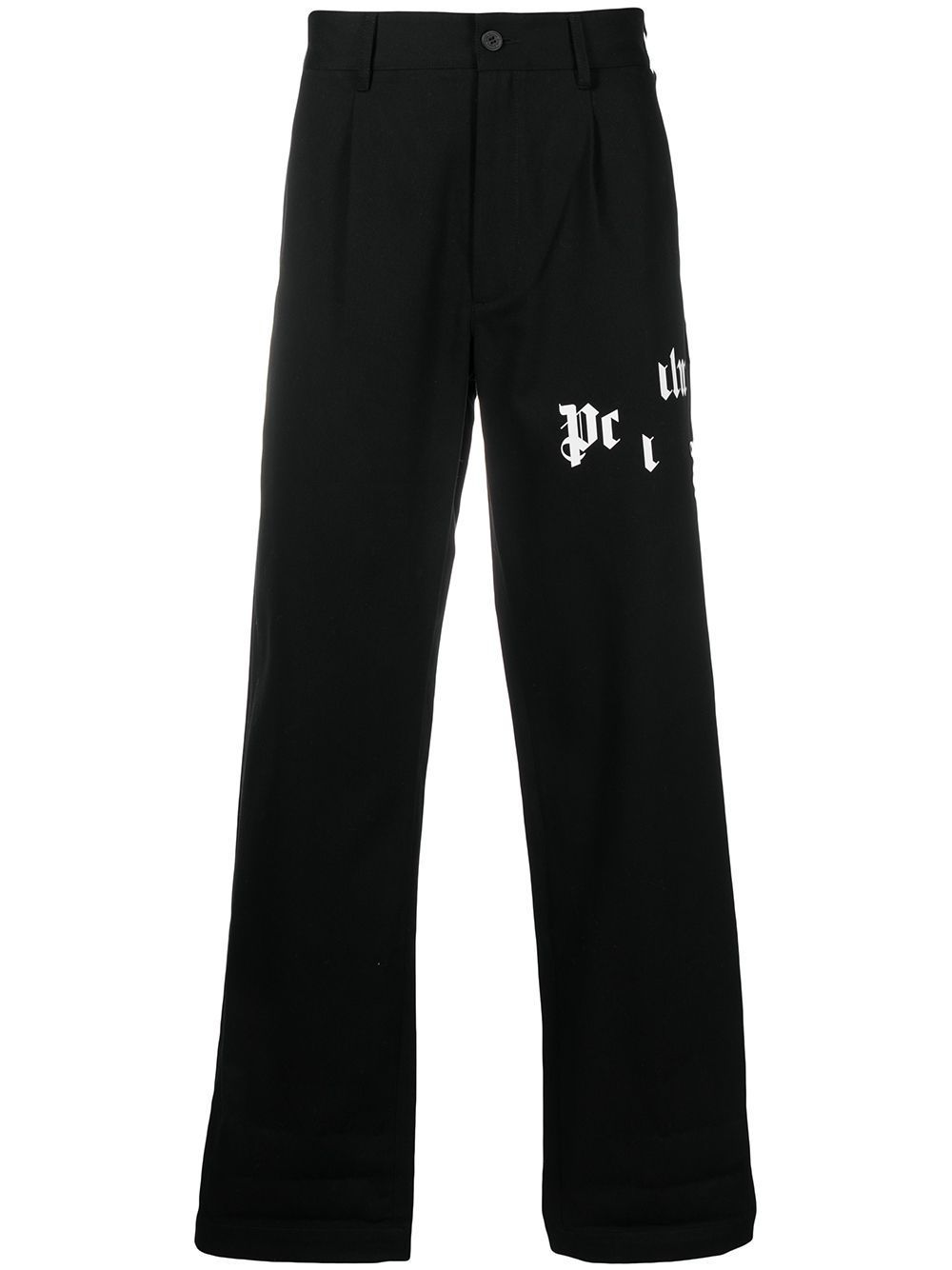 PALM ANGELS Broken Logo Chinos Black - Maison De Fashion 