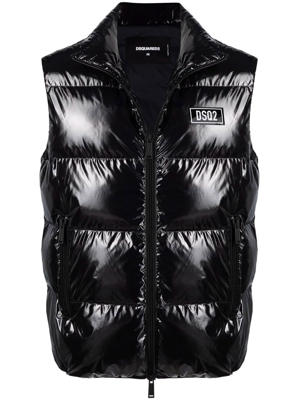 DSQUARED2 Hooded Puffer Vest Black - MAISONDEFASHION.COM