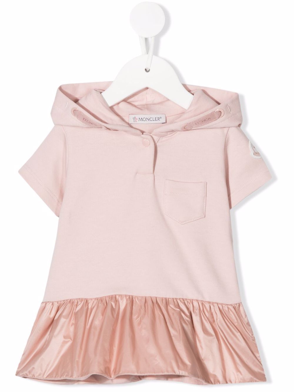 MONCLER BABY Logo Patch Hooded Dress - MAISONDEFASHION.COM