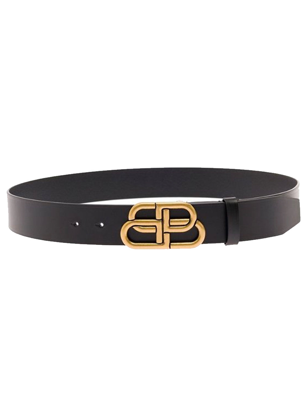 BALENCIAGA BB Extra Large Belt Black/Gold - MAISONDEFASHION.COM