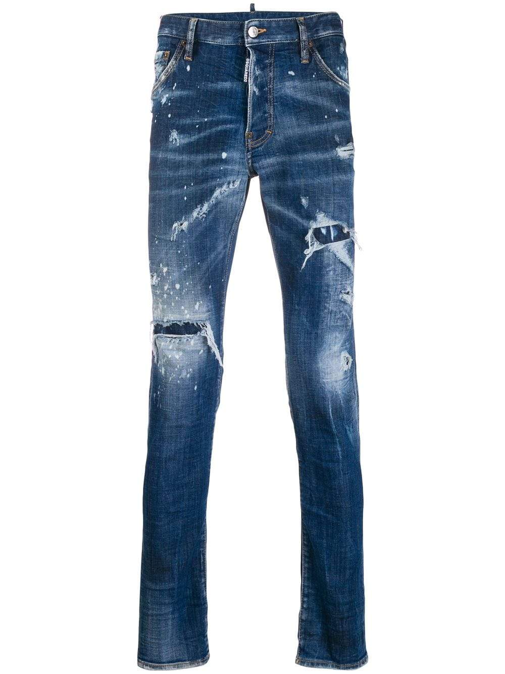 DSQUARED2 Cool Guy Logo Patch Jeans - MAISONDEFASHION.COM