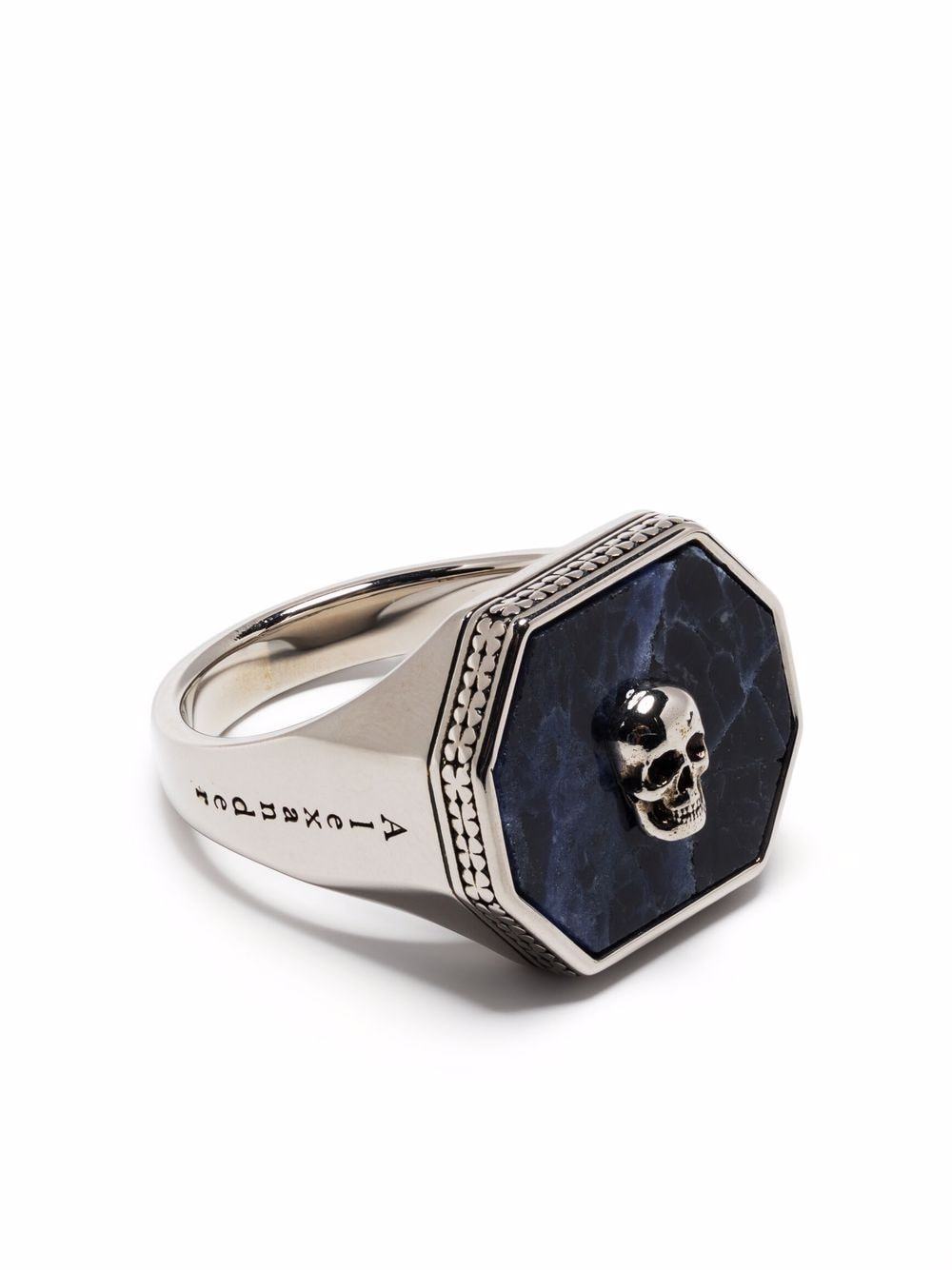 ALEXANDER MCQUEEN Skull Detail Signet Ring - MAISONDEFASHION.COM