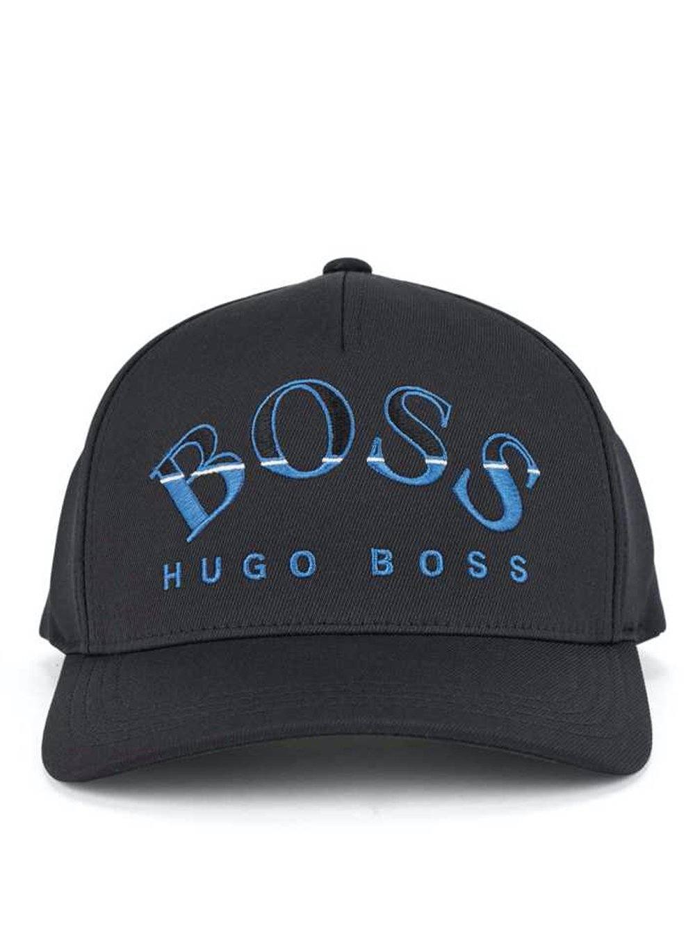 BOSS Curved Logo Cap Black/Blue - MAISONDEFASHION.COM