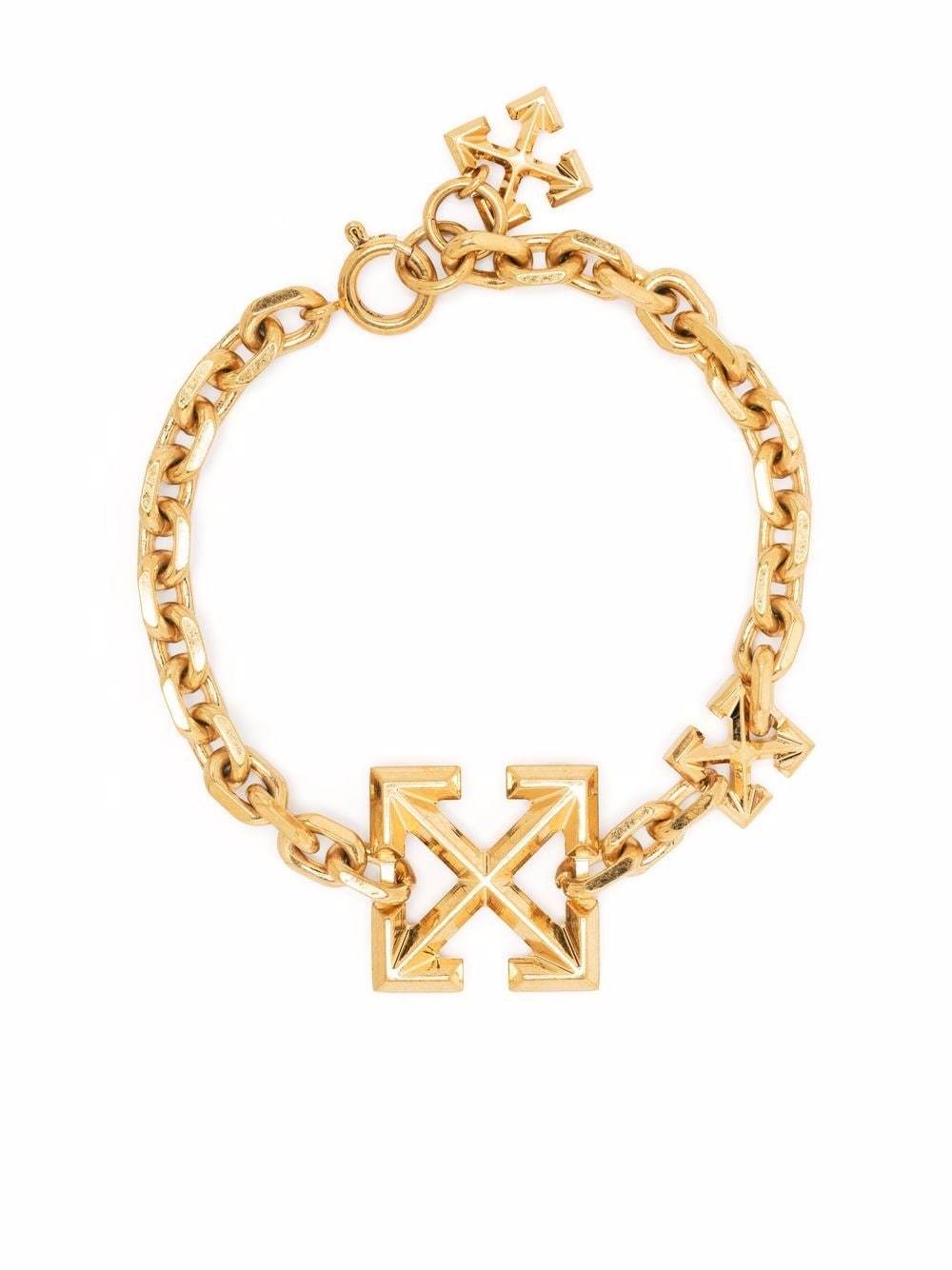 OFF-WHITE WOMEN Arrows-motif bracelet Gold - MAISONDEFASHION.COM