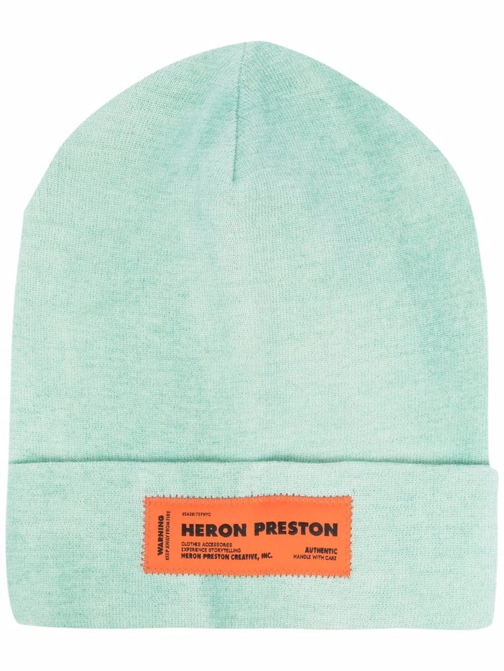 HERON PRESTON Logo Beanie Green - MAISONDEFASHION.COM