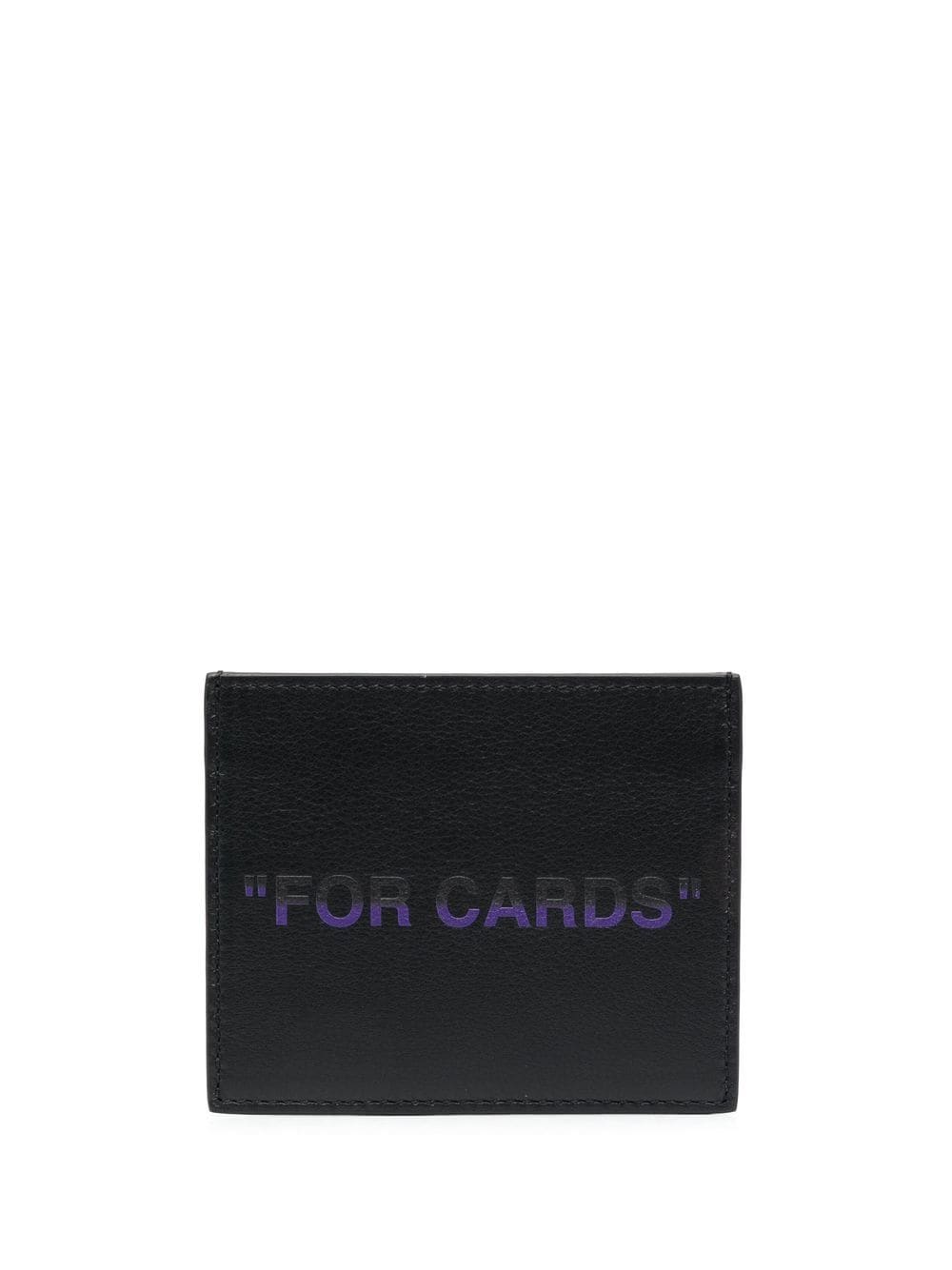 OFF-WHITE Quote Card Case Black/Purple - MAISONDEFASHION.COM