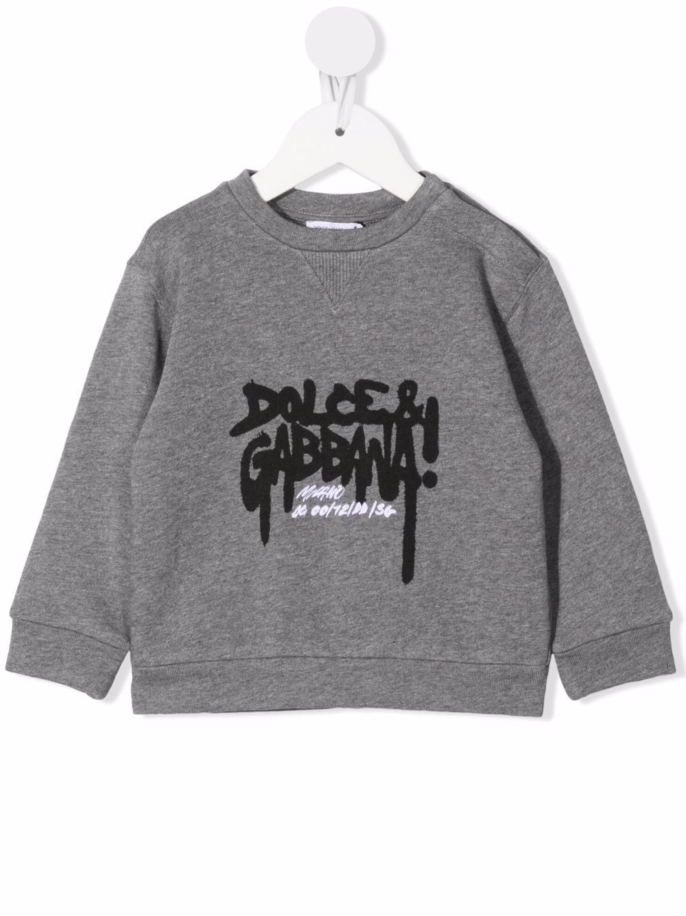 DOLCE & GABBANA BABY Graffiti logo-print sweatshirt Grey - MAISONDEFASHION.COM