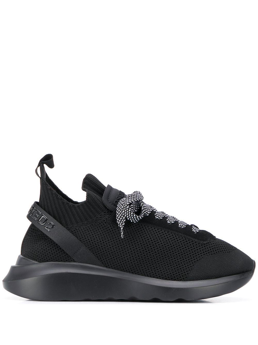 DSQUARED2 Speedster Sock Sneakers Black - MAISONDEFASHION.COM