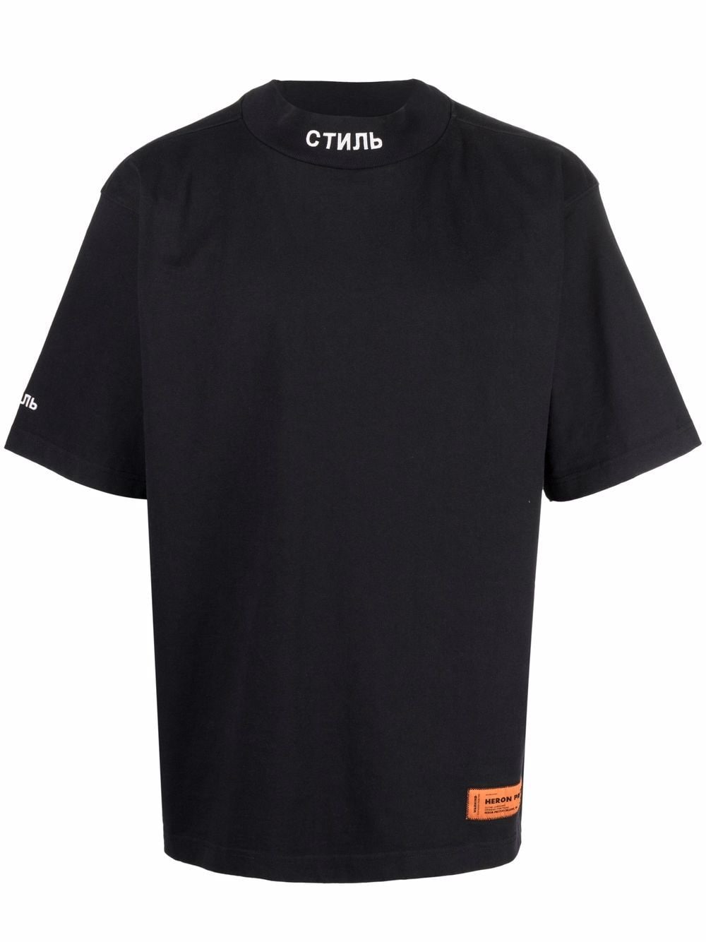HERON PRESTON стиль Short Sleeve Turtleneck Black - MAISONDEFASHION.COM