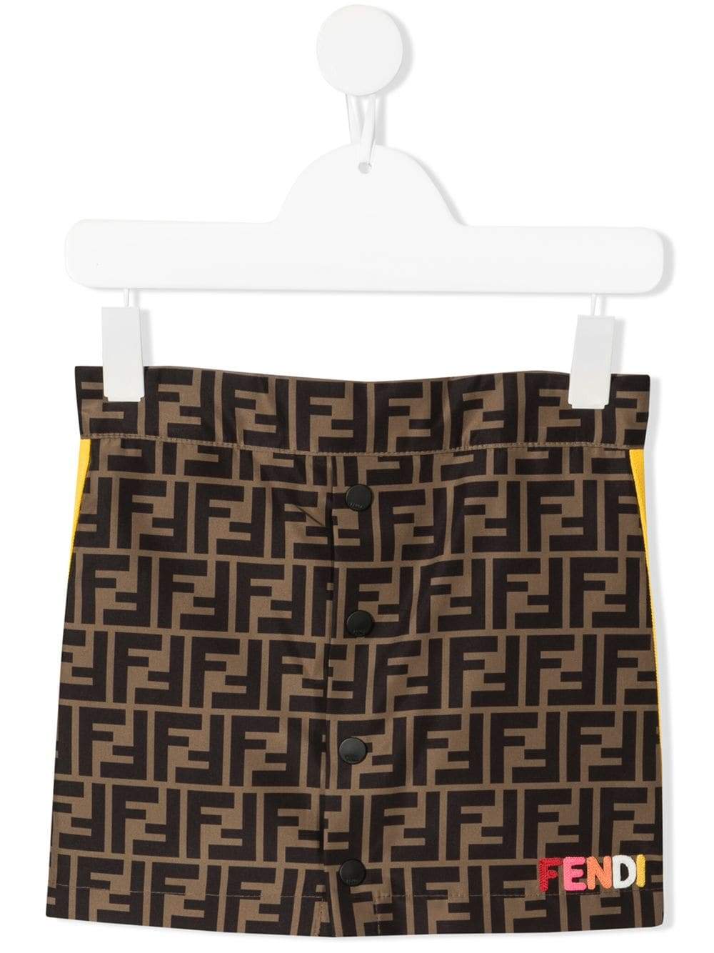 PRELOAD FENDI KIDS Zucca Print Skirt Brown - MAISONDEFASHION.COM