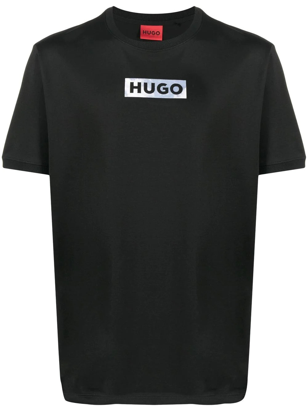 HUGO Logo-print cotton T-Shirt Black - MAISONDEFASHION.COM