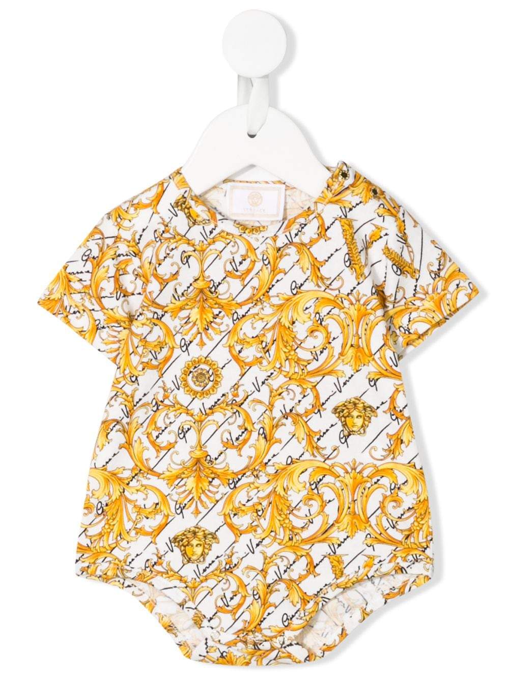 VERSACE KIDS baroque print top white/gold - Maison De Fashion 