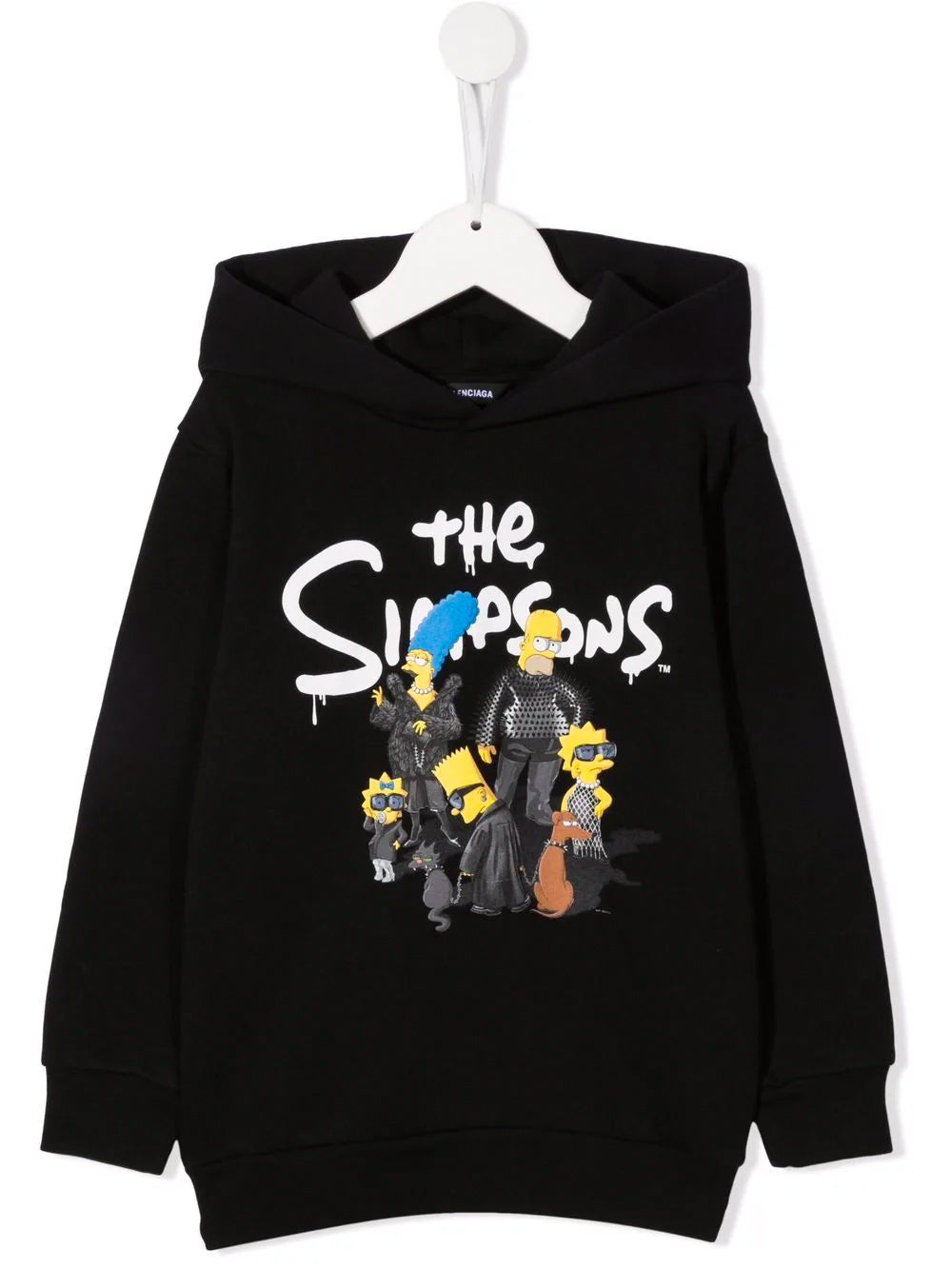 Black The Simpsonsprint cottonjersey hoodie  Balenciaga  MATCHESFASHION  US